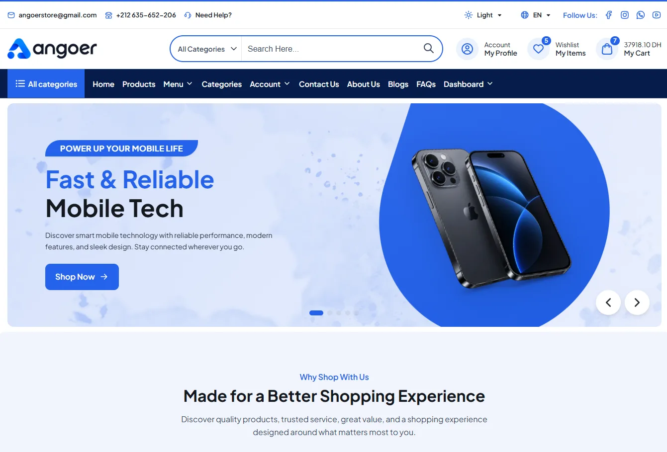 Angoer homepage
