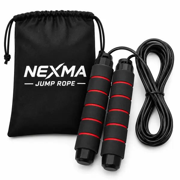 Adjustable Speed Jump Rope with Foam Handles for Fitness and Cardio Training image 1