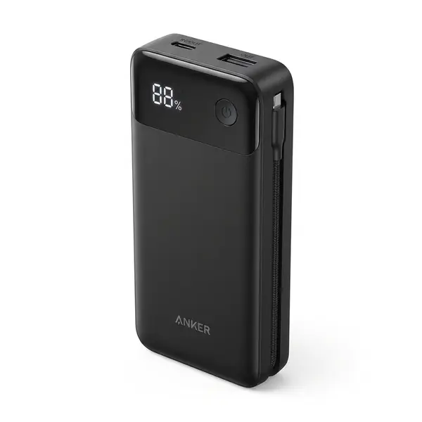 Anker Power Bank with Built-In USB-C Cable and LED Display image 4