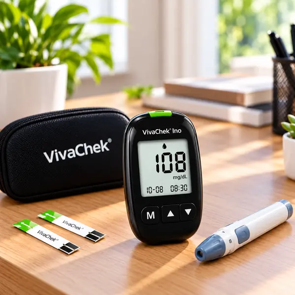 Health Monitoring Bundle: Digital Wrist Blood Pressure Monitor + VivaChek Ino Digital Blood Glucose