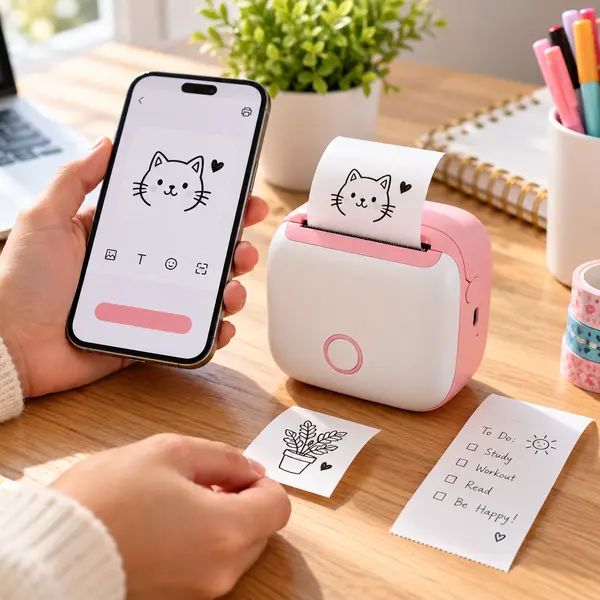 Mini Portable Thermal Printer for Phone, Labels, Photos and Notes image 2