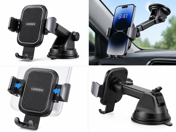 UGREEN Gravity Car Phone Holder – Automatic Suction Cup Mount